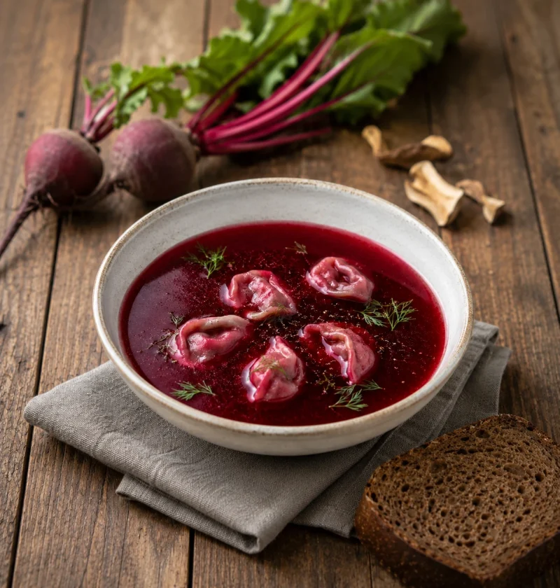 Bortsch Polonais : Soupe de betterave traditionnelle polonaise