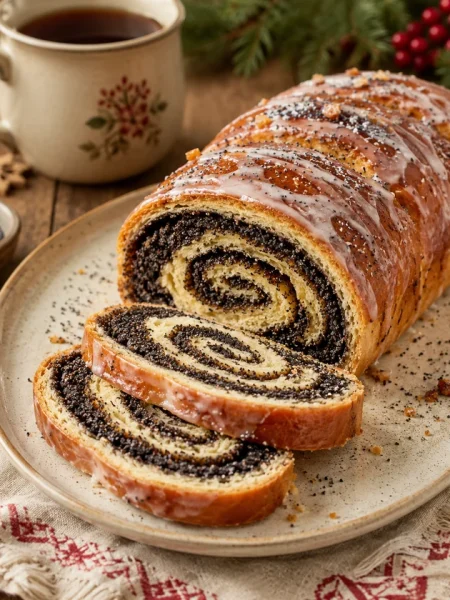 Makowiec ou Makotch : Roulé au pavot polonais