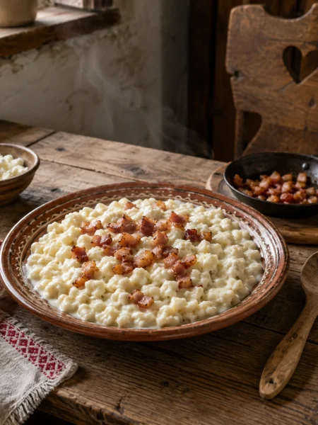 Bryndzove halusky - gnocchis slovaques