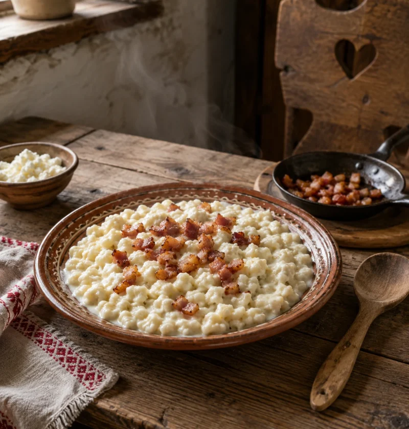 Bryndzove halusky - gnocchis slovaques