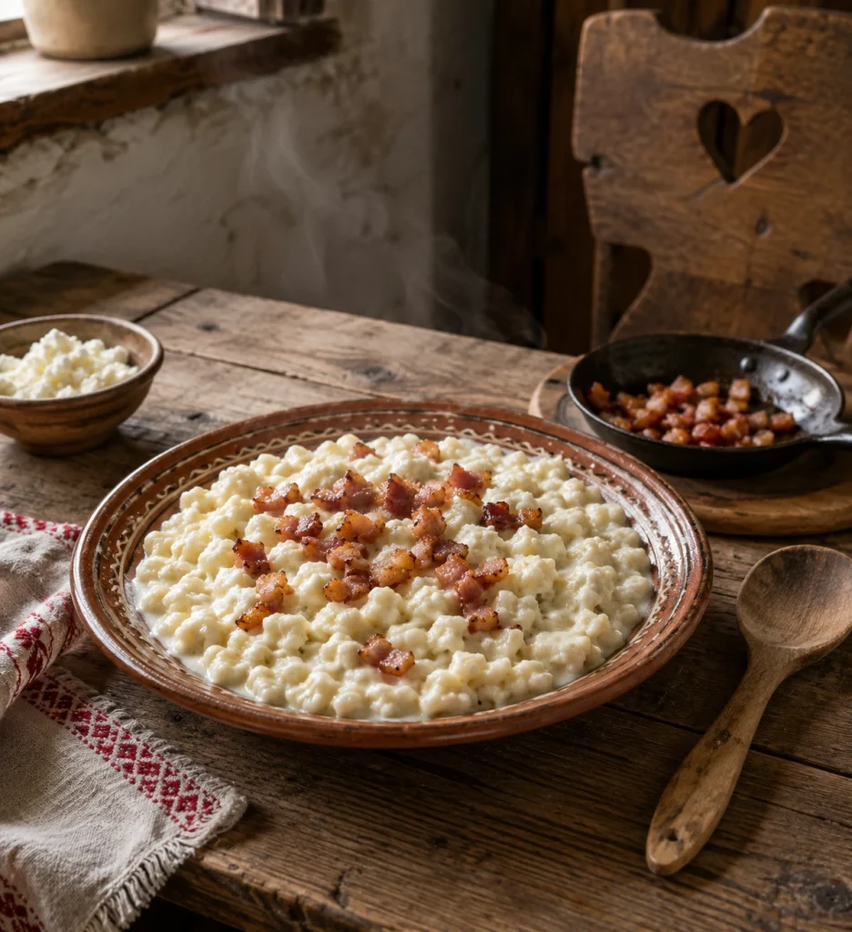 Bryndzove halusky - gnocchis slovaques